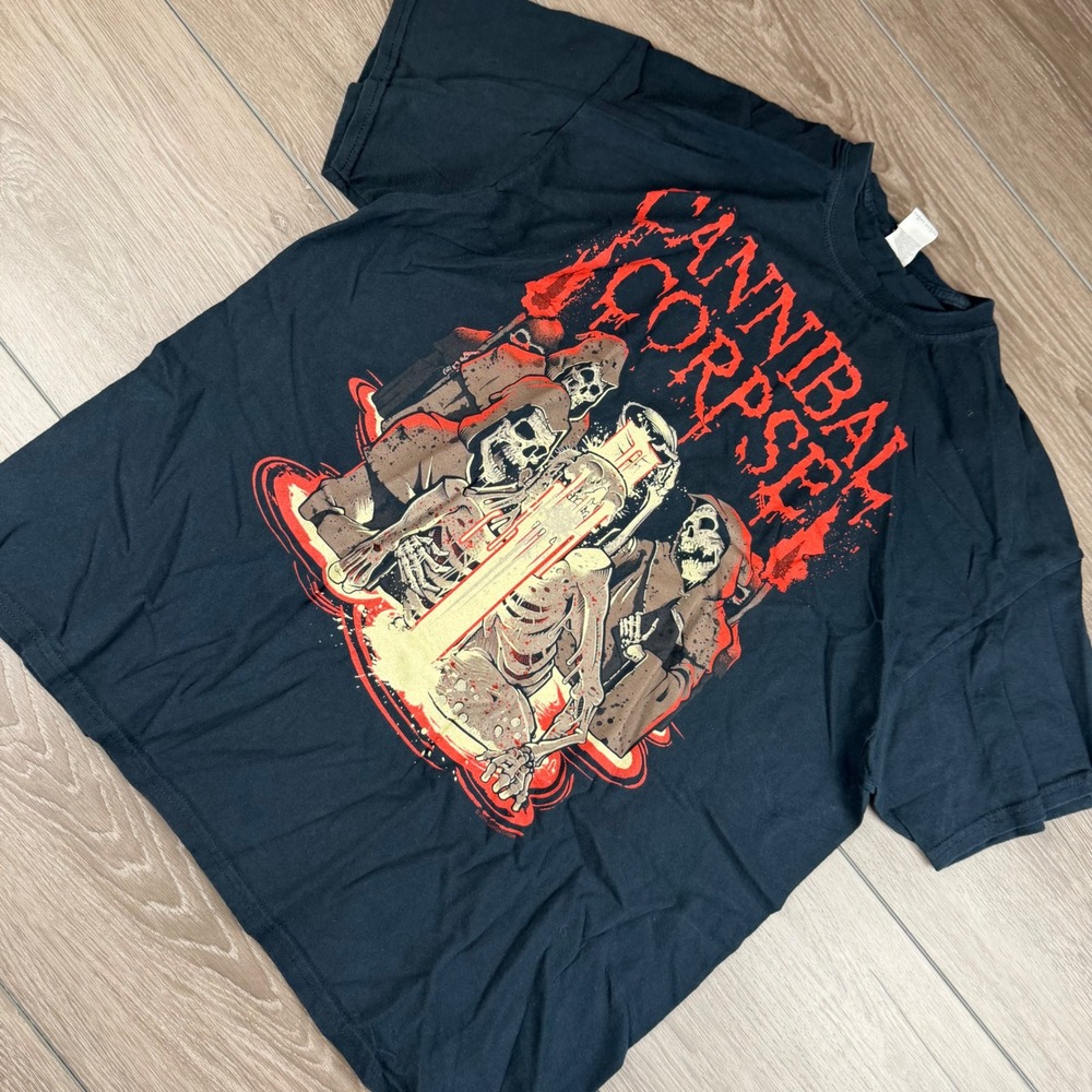 Gildan Mens Cannibal Corpse Graphic Band T-Shirt Black XL